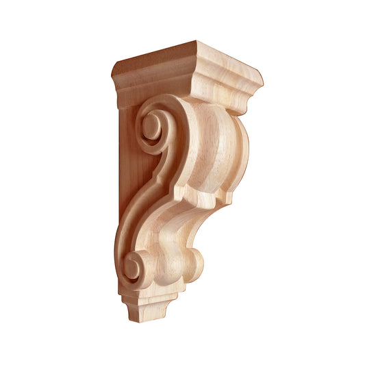 PAIR of Carved Wood Traditional Corbels, Availble from 4-1/4" to 18" High