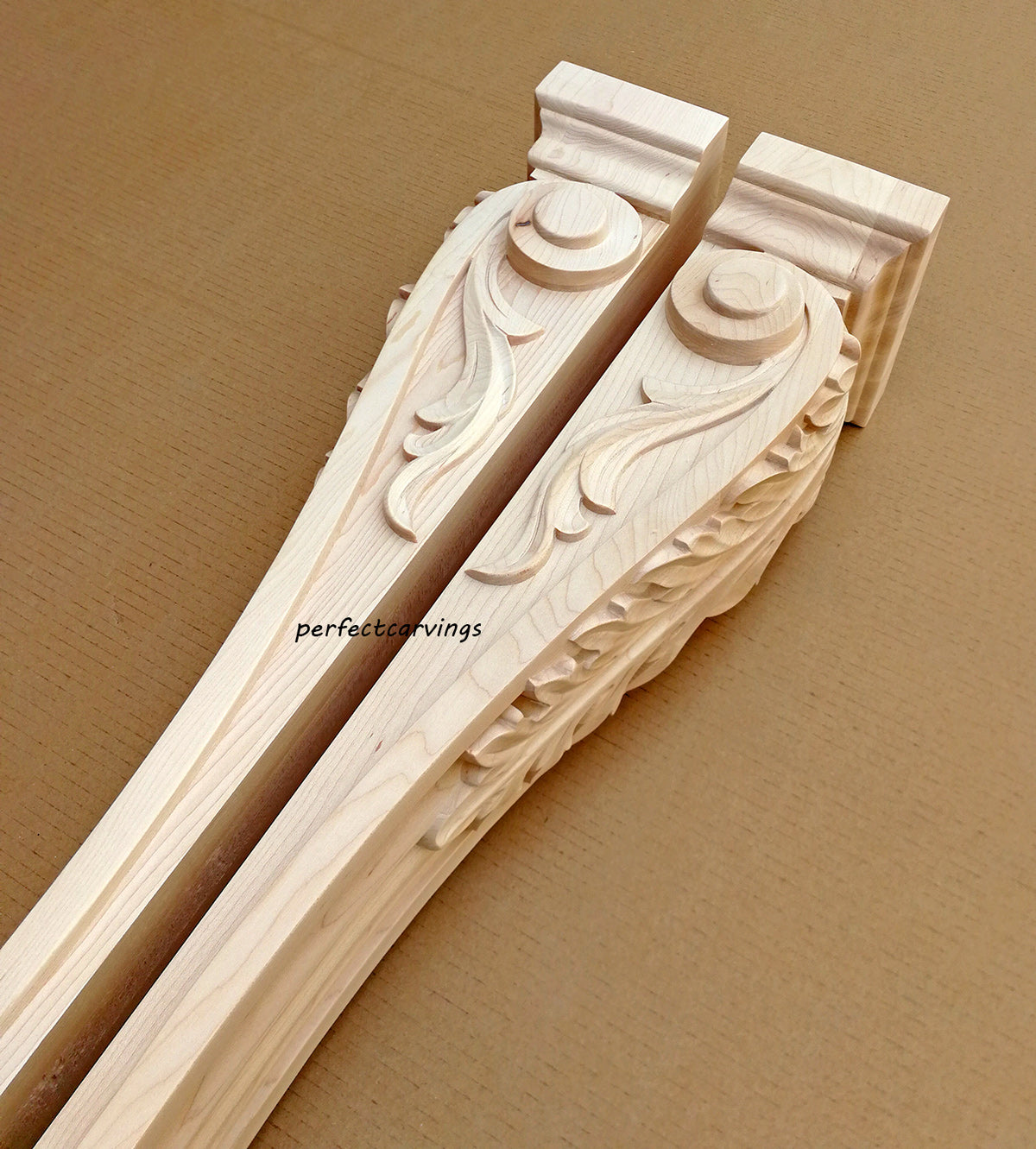 PAIR of ISP-14 Acanthus Carved 35