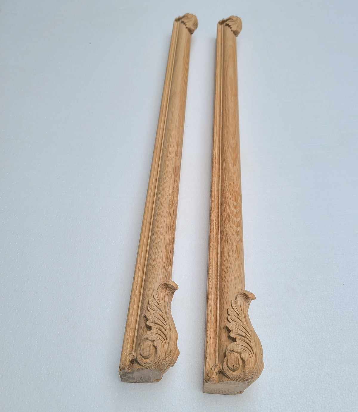 PAIR of Elegant Curved Acanthus Carved 42