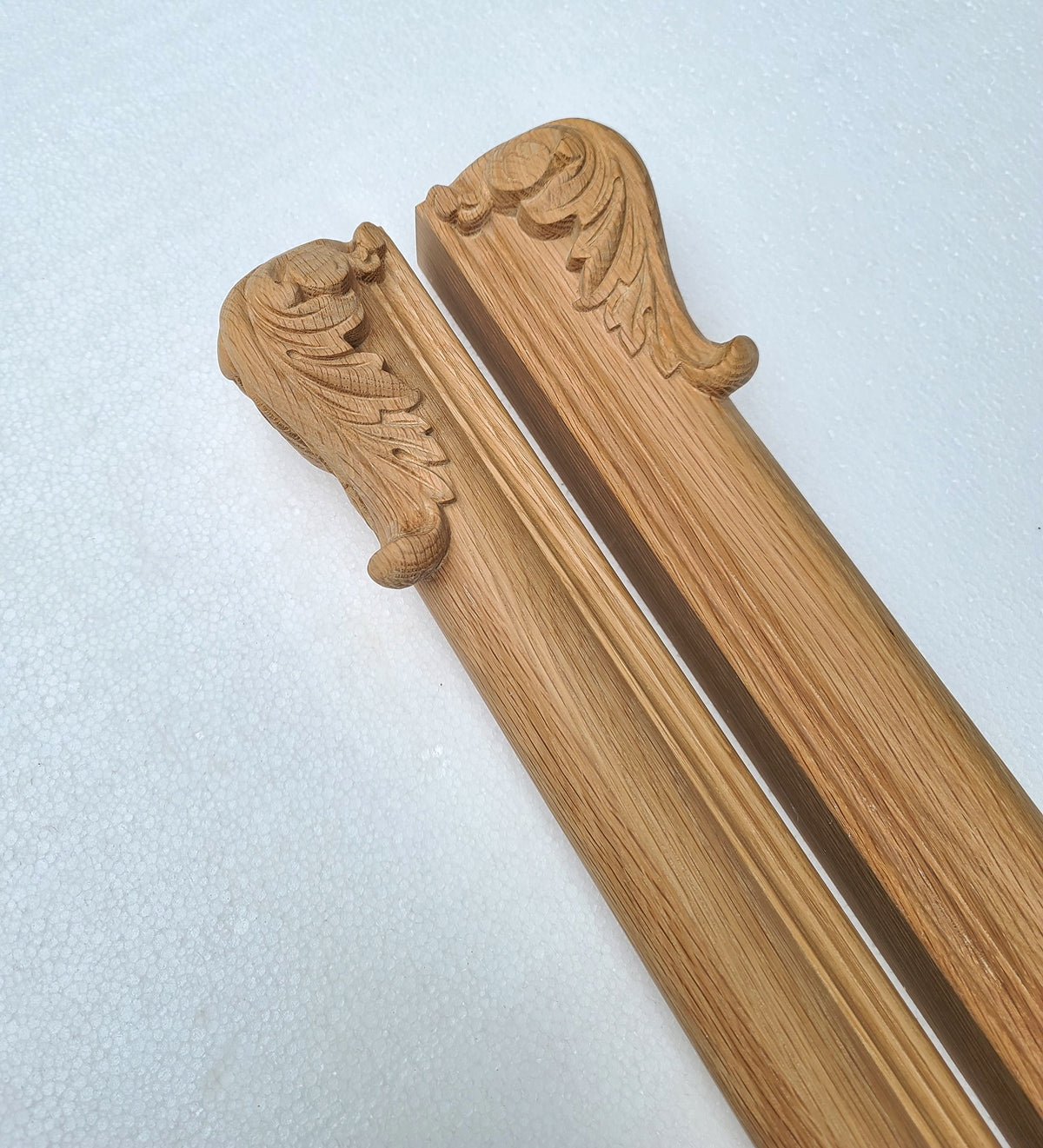 PAIR of Elegant Curved Acanthus Carved 42