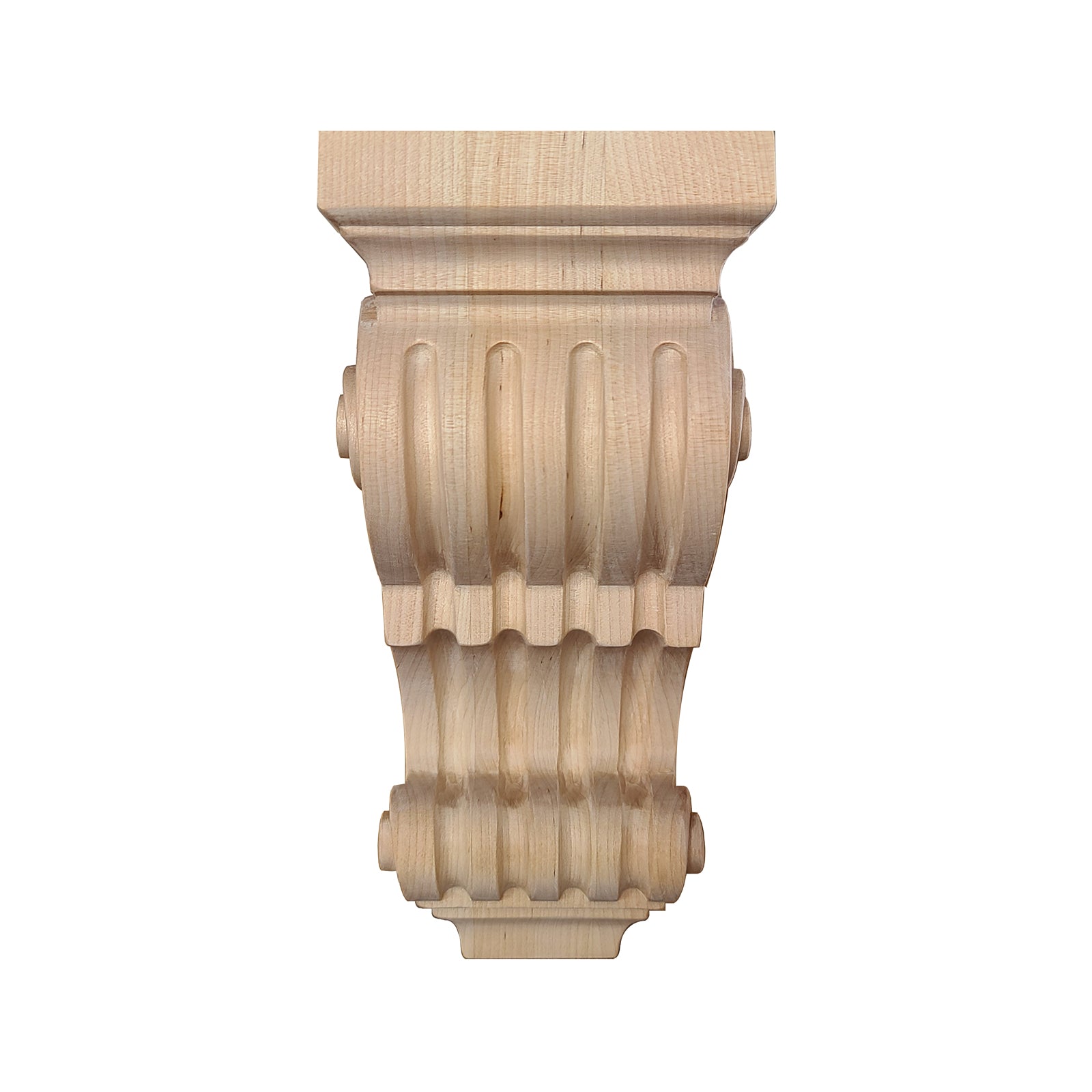 PAIR of Fluted Wood Carved Corbels, Available in  8