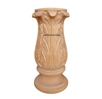 CUSTOM240627 Beautiful Acanthus Carved Base, 5-1/2" Top Dia, 10" High SOLD