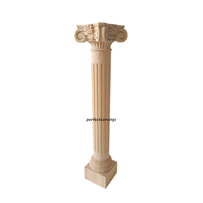 Wood Carved Scamozzi Capitals for 3" Full-round & Half-round Columns