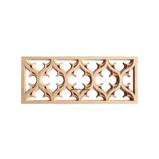PNL-45 Wood Carved Gothic Tracery Screen Panel