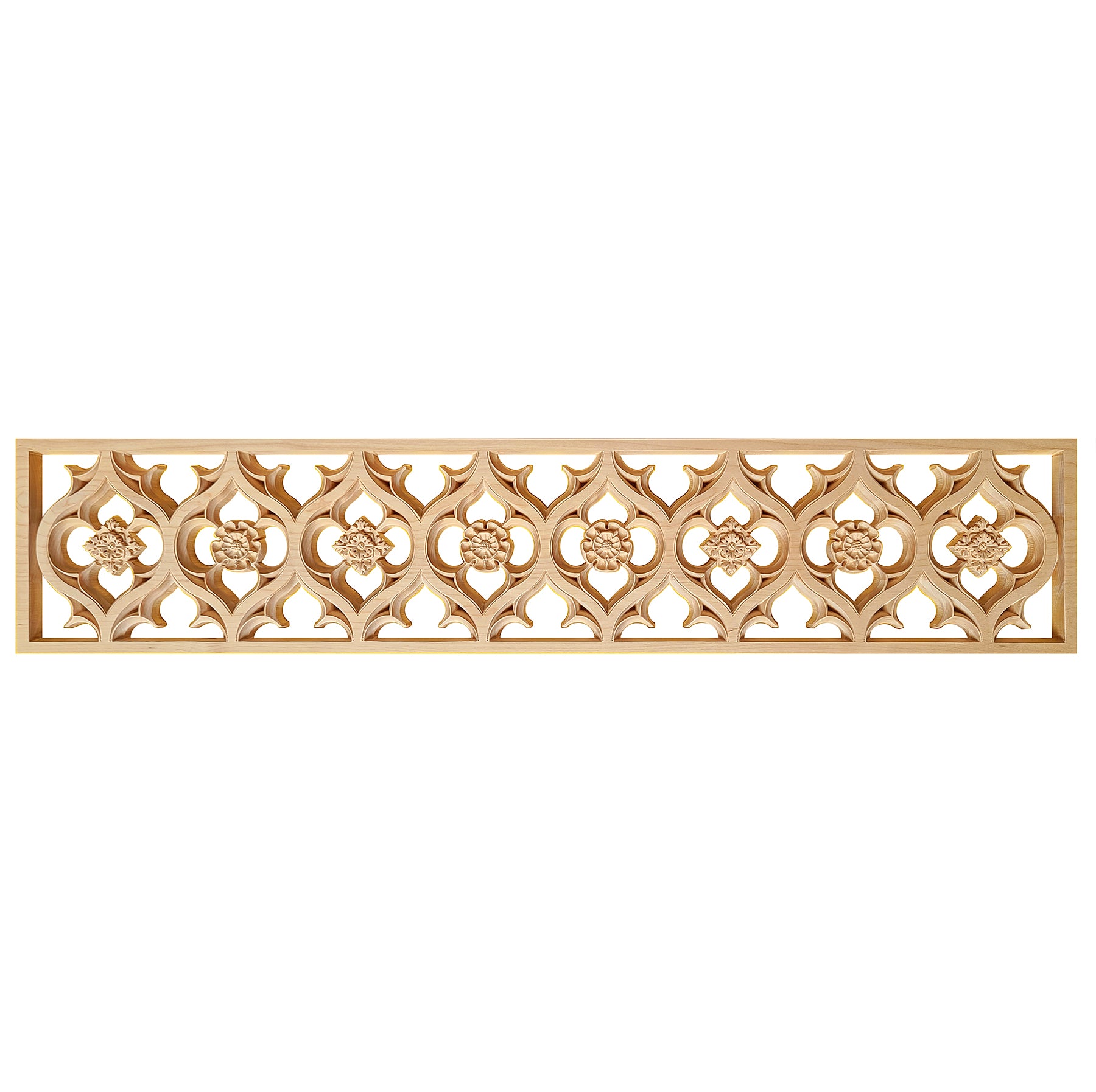 PNL-45 Delicate Carved Gothic Style Wood Panels, Gothic Tracery, 30-3/4