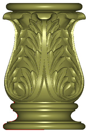 CUSTOM240627 Beautiful Acanthus Carved Base, 5-1/2" Top Dia, 10" High SOLD