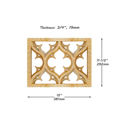 PNL-45 Wood Carved Gothic Tracery Screen Panel