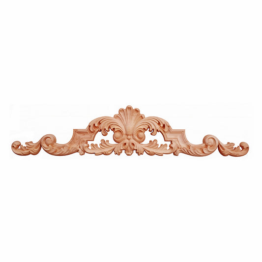 Wood Carved Magnificent Victorian Panel Onlay Applique, Available in 20 & 24" Wide