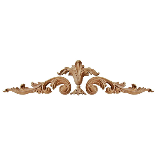 Acanthus Scroll Carved Wood Applique Onlay, Supplied in 3 Parts