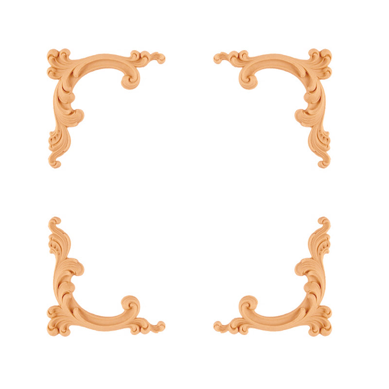 PAIR of Wood Carved Corner Appliques for Panels,  Available in 3" & 4-1/4"