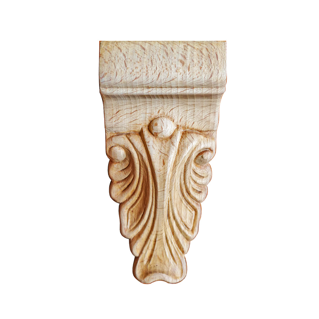PAIR of Mini Leaf Carved Wood Carved Corbels, 2