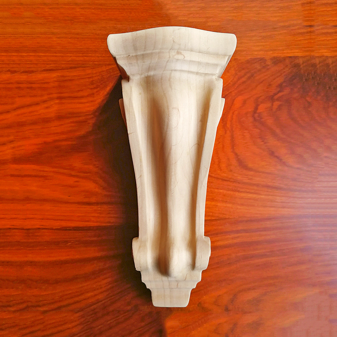 PAIR of Traditional Plain Smooth Wood Carved Corbels, Available from 6-5/8