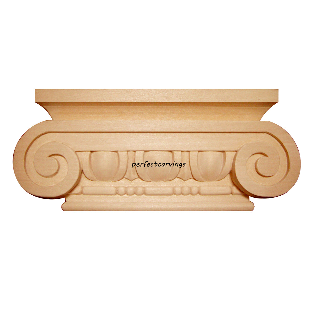 PAIR of Simple Ionic Capitals For 4" & 5" Wide Pilaster Columns